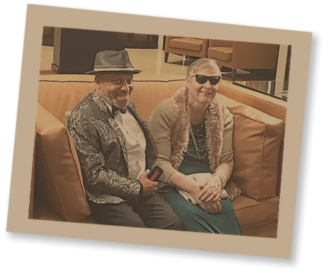 Photo of people on couch